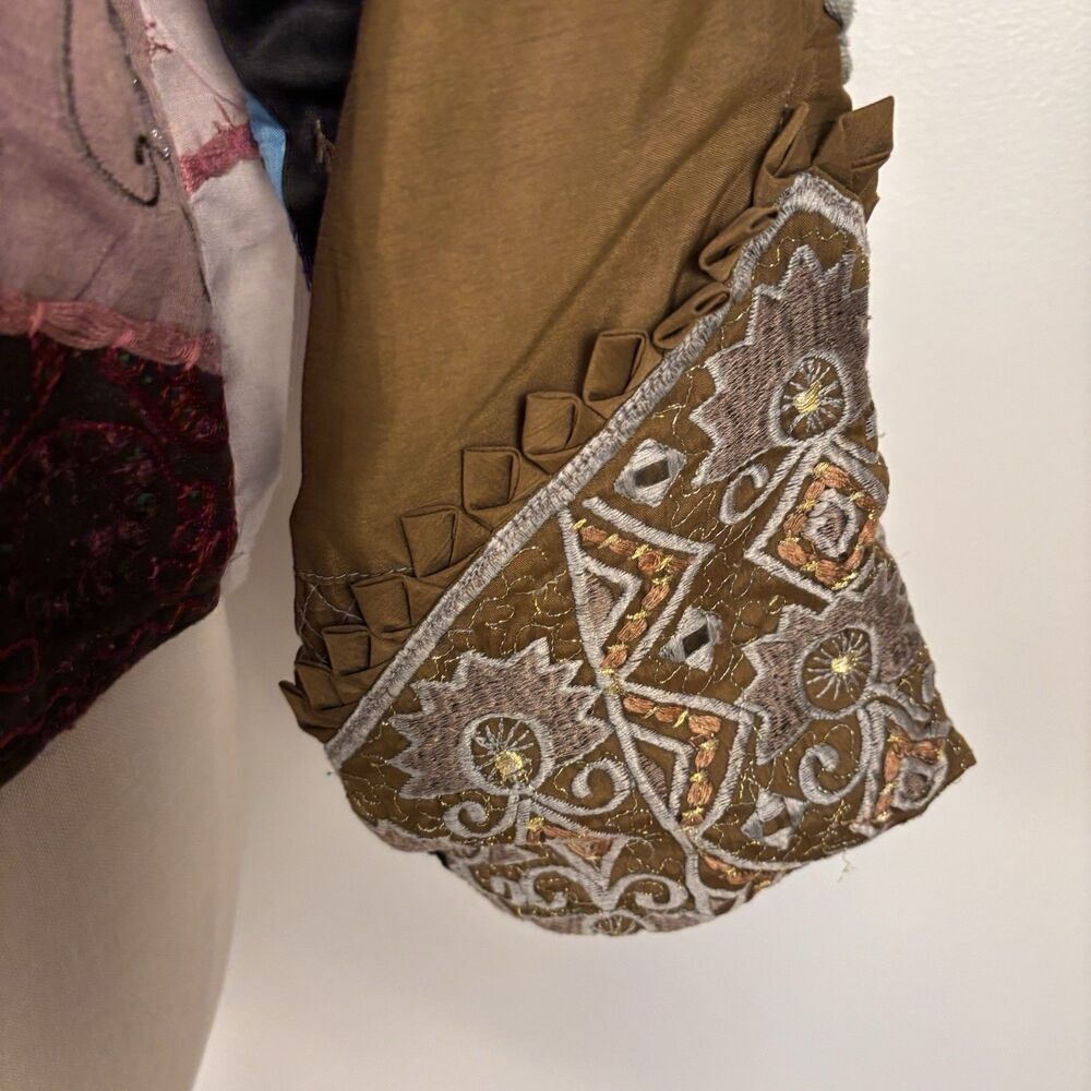 Vintage Sacred Threads Boho Patchwork Embroidered… - image 7